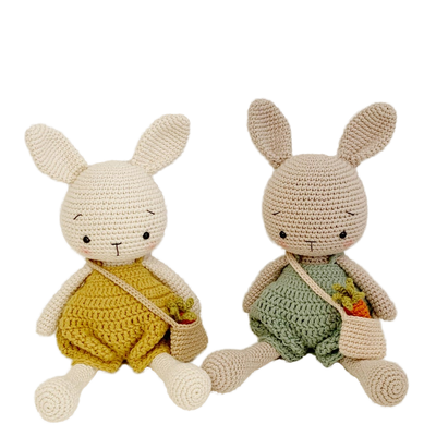 kopen Groothandel Handgemaakte gebreide Amigurumi Crochet Plush Dierenpoppen Katoen Gevulde konijnen speelgoed voor kinderen voor de slaap online vervaardiging