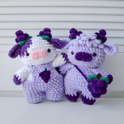 kopen Kaiyue Custom Roze Plushie Koei Speelgoed Aardbeien Koei Amigurumi Crochet Pop met Plush Animal Gevulde Dieren Speelgoed online vervaardiging