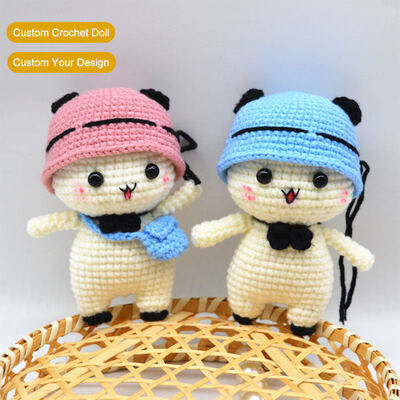 kopen Custom Baby Crochet Animal Cotton Crochet Plush Toy Handgemaakt Kleine Amigurumi Dieren Crochet Poppen online vervaardiging