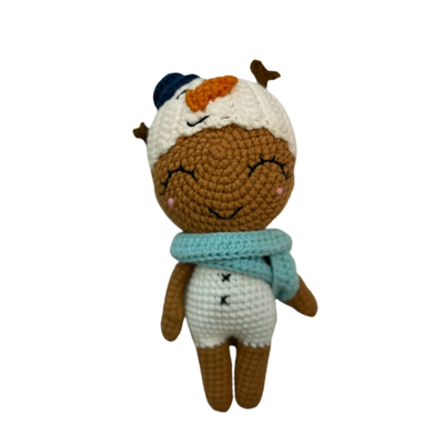 kopen Modieus hekeldop Amigurumi collectie Handgemaakte mini pluis speelgoed set gevuld met Peg Baiana Pop voor meisjes online vervaardiging