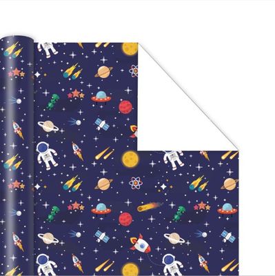 kopen Astronaut Cartoon Printing Matte Gift Wrap Paper Roll voor Verjaardagsgift online manufacture