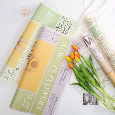 kopen Gedrukte Bloemist Wrapping Paper 58cmx58cm Waterdicht Bloem Verpakkend Document 80gsm online manufacture