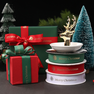 Goede prijs Gemakkelijk om Gedrukt Kerstmis Krullend Lint te binden voor Gift het Verpakken online