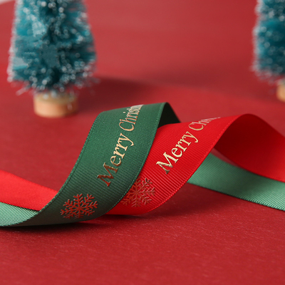 kopen Het aangepaste 25mmX45Y-Lint van het Polyestersatijn voor Kerstboomgift het Verpakken online manufacture