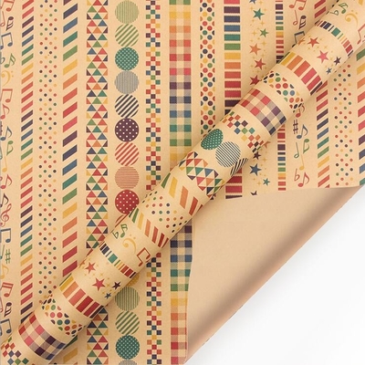 kopen Rekupereerbaar Kraftpapier-Kerstmis Verpakkend Document Broodje 80gsm 90 Sq Voet Verpakkend Document online manufacture
