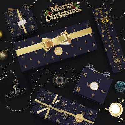 Goede prijs. Klassieke zwart-witte aangepaste rol inpakpapier kerstcadeau inpakpapier rollen online