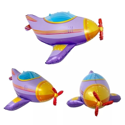 Goede prijs. 3D Zelfsluitende Aluminiumfolie Cartoon Vliegtuig Ballonnen Custom Printing voor Party online