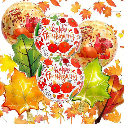 Goede prijs. Herfst Oogst Herfst Esdoorn Bladeren Ballonnen Kalkoen Thanksgiving Ballon Decoraties online