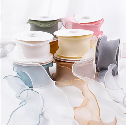 Goede prijs Het eenvoudige Tweezijdige Lint van Gauze Gifts Wrapping Flower Fishtail Organza online