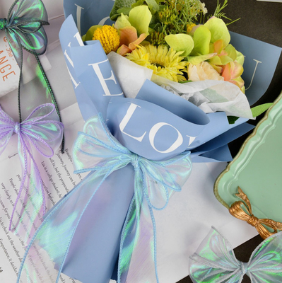 Goede prijs. Kleurrijk Fishtail Bloemen het Document van Gauze Ribbon Cake Flower Packaging DIY Lint online