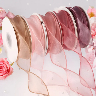 Goede prijs. 10yard Fishtail van de het Kantbloem van Organza van de broodjeszijde Lint 40mm Breedte voor Gift online