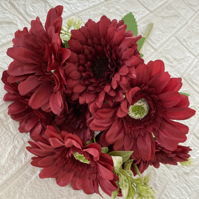 Goede prijs. Meerkoppige Europese chrysant kunstbloem online