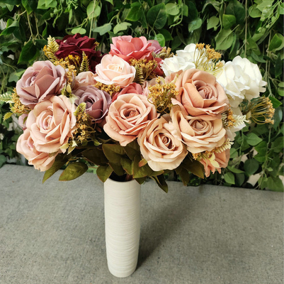 Goede prijs. 11 Hoofden Zijden Kunstmatige Rozenbloemen Voor Hom Decoratie online