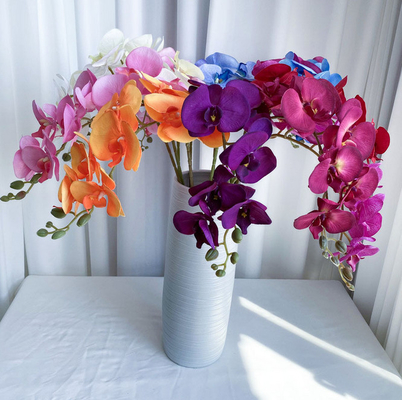Goede prijs. Natuurlijke Real Touch Latex Moth Orchid Decoratieve Kunstbloem Vlinder Orchidee online