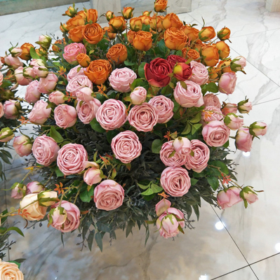 Goede prijs. Kunstmatige Queen Rose Spray boeket trossen voor huisdecoraties online