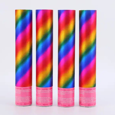 Goede prijs. Ronde aluminiumfolie vlamvertragend papier confetti kanon metaal boom handmatige feest popper online