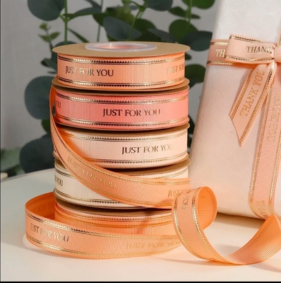 Goede prijs. Hoogwaardige 3D-warmstempelen grosgrain op maat gedrukt lint online