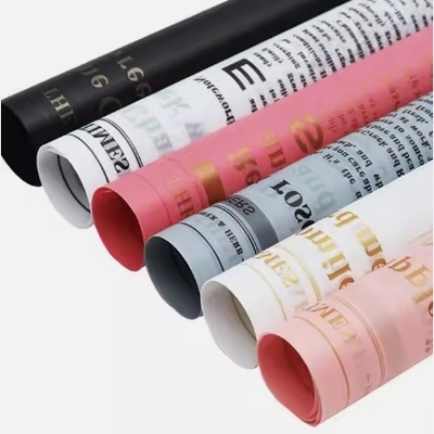 Goede prijs. Engelse letters Geprinte merknaam Op maat gemaakt weefselpapier Op maat gemaakt patroon tekst Bloemen Pakketpapier Geschenkverpakkingspapier online