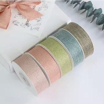 Goede prijs. Polyester Gift Packing Ribbon Design Bamboe Joint Double Face Geweven Grosgrain voor ambacht online
