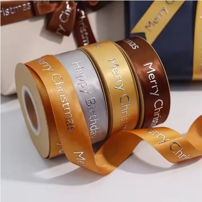 Goede prijs. Polyester Satin Ribbon 3D Gedrukt Recycled Gossgrain Food Crafts Bag Packaging Custom Logo online
