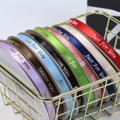 Goede prijs. Herbruikbaar Satin Ribbon Custom Designed Printed Logo Dank U Geschenk Op aanvraag online