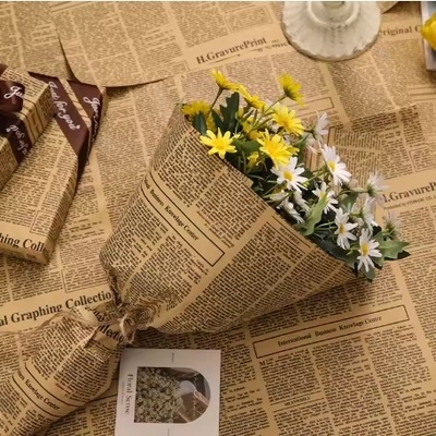Goede prijs. Waterdicht Bloemenboeket Verpakkingspapier Kraftpapier Nieuwsbriefontwerp Veel kleuren 50g online