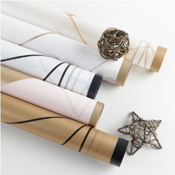 Goede prijs. Lizhiran hoek gouden rand Koreaans papier waterdicht bloemen verpakking mat papier boeket materiaal bloemenwinkel bloemen papier online