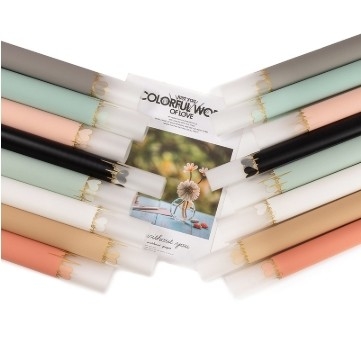 Goede prijs. Valentijnsdag hartslag gelatine film boeket verpakkingspapier waterdicht mat rozenpapier cadeau materiaal bloemenmateriaal Groothandel online