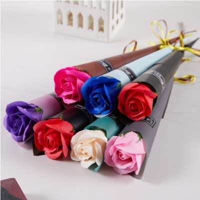 Goede prijs. Single Soap Rose Flower Simulatie Soap Flower Bouquet Moedersdag Geschenk Valentijnsdag Evenement Klein Geschenk Groothandel online