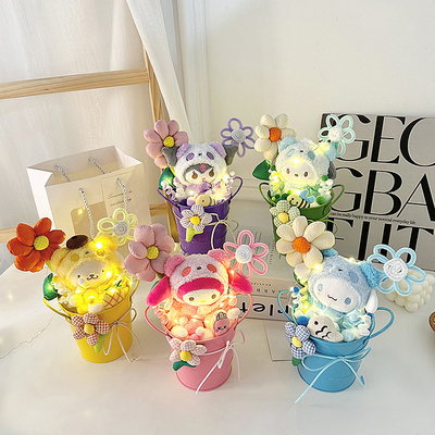 Goede prijs. Meerdere Kleuren Plush Onsterfelijke Bloem Pot Pop Bouquet Perfect Geschenk voor Leraren op Chinese Valentijnsdag en Onderwijzersdag online