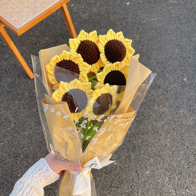 Goede prijs. Handgemaakte Crochet Tulip Bouquet Kit DIY Breien Garens Bloemen Valentijnsdag cadeau voor vriendin leraar cadeau online