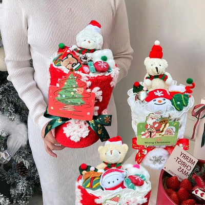 Goede prijs. Kerst Plush Pop Bouquet Creatieve sneeuwman cadeau set voor vriendin voor kerstavond & Decor online