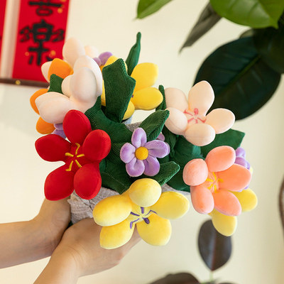 Goede prijs. Bloemenvariëteit 10x30cm Boeket Bruidspoppen Leuk Realistisch Handheld Plush Bloemen Voor Meisjes Romantische Geschenken online