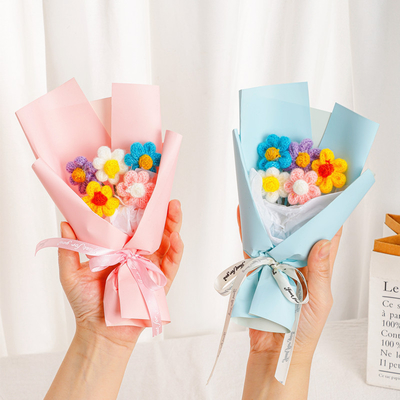 Goede prijs. Gebreide stapel mini boeket garen bloemen Perfecte Moedersdag creatief cadeau online