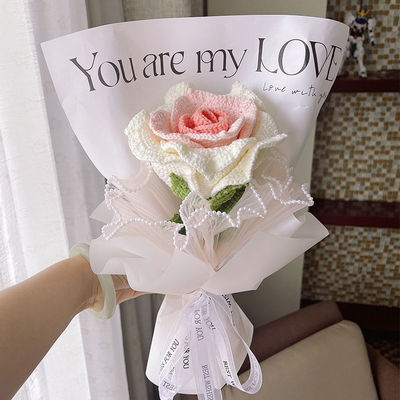 Goede prijs. Bloemenboeketten Materiaal DIY Craft Kit voor gebreide pal rozen online