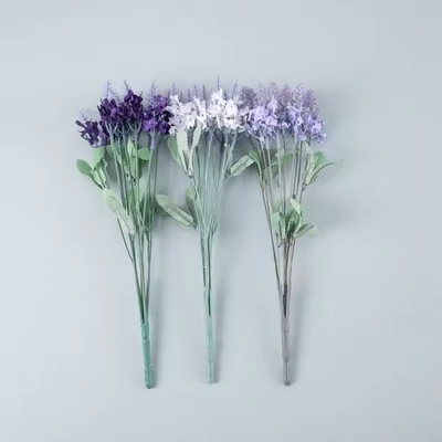 Goede prijs. 2025 Kunstmatige lavendelbloem boeket 10 koppen Kunstmatige zijde lavendel struiken Bloemen voor bruiloft Huis buitenversiering online