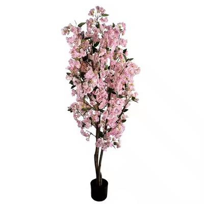 Goede prijs. 150 cm kunstmatige kersenboom roze kunstmatige kersenbloesem boom kunstmatige plant voor tuin bruiloft online