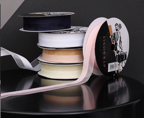 Goede prijs. Vervaardiger 4cm Rozen lint Bruiloft lint Bloem Geschenk Taart Verpakking Lint Weaving Groothandel online