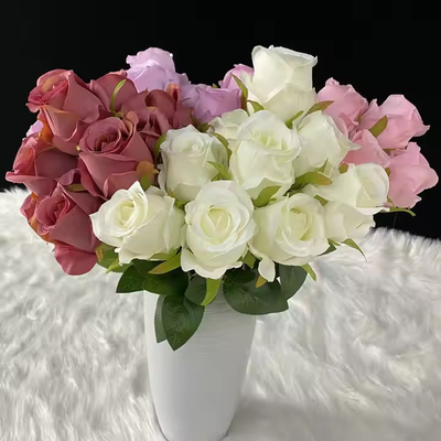 Goede prijs. 7 Hoofden Zixia Fee Simulatie Decoratieve Bloemen Bruiloft Boeketten Indoor Gedroogde Bloem Kunstmatige Zijde Roos online