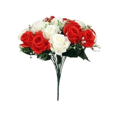 Goede prijs. Kunstmatige rozenboeketten, huisversiering, bloemenarrangementen, festivalbruiloftsmateriaal online