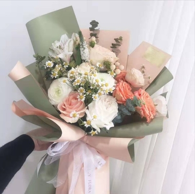 Goede prijs. Hanfei-papier twee-kleurig bloemenverpakkingspapier, massief gekleurd Ouya-papier, opp boeketmateriaal, waterdicht bloemenkunst, Hansu-papierverpakkingen online