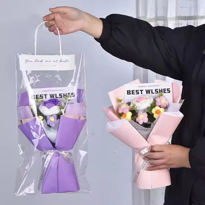 Goede prijs. Handgemaakte gehaakte kunstmatige bloemen boeket High Valentijnsdag Thanksgiving Afsluiting Moedersdag Pasen Kerstmis Nieuwjaar online