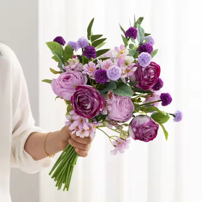 Goede prijs. Groothandel kunstmatige rozenbloemen Boeketten zijde bruiloft bloemen Boeketten voor bruiloft decoratie online