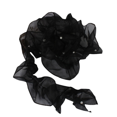 Goede prijs. 12 cm parel organza gevouwen ruffel rand spiegel rand lint gaas bloem roos Bloem accessoire kleding mond online