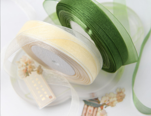 Goede prijs. Sneeuw gaas lint chiffon zelfstandig materiaal satijn lint militaire groene cake doos decoratie jasmijn bloem bundel verpakking zijde tape online
