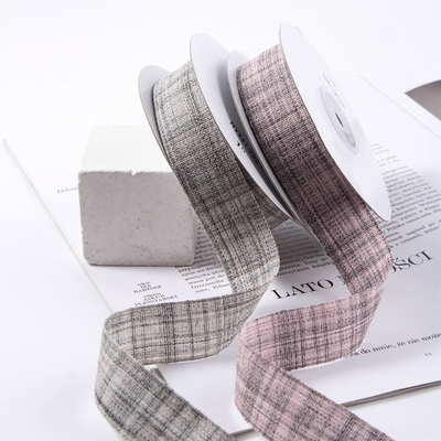 Goede prijs. Haar accessoires DIY boog gemengde kleuren vlas katoen geklaarde lint geweven kleding schoenen en hoeden accessoires boeket accessoires riemen online
