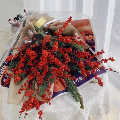 Goede prijs. Waterproof transparent snowflake cellophane flower wrapping paper, Christmas gift, Christmas Eve apple bouquet wrapping material online