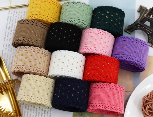 Goede prijs. 5 maat corduroy kant warm stempelen dot lint lint 38mm boog DIY handgemaakte accessoires snoep verpakking online