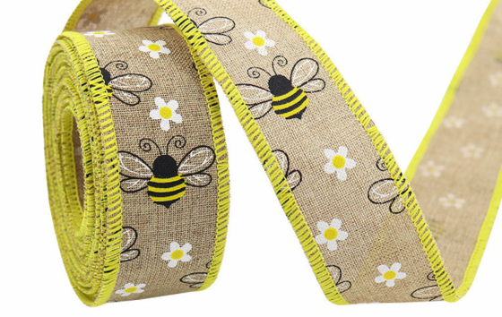 Goede prijs. Grensoverschrijdend Zonnebloembijen paragraaf Bijenfeest polka dot gekabeld golvend lint zip tape online