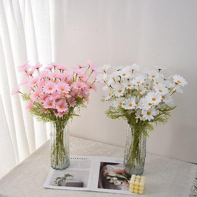 Goede prijs. Chamomile, daisies, artificial flowers, living room ornaments, home decoration, photography props, wedding bouquets, artificial flowers online